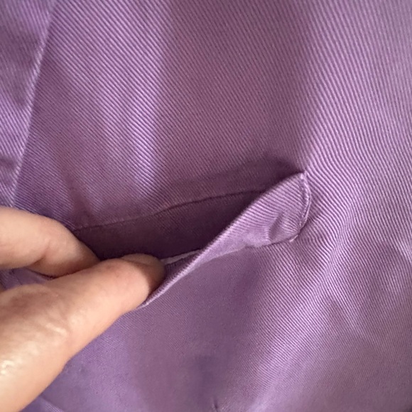 FRNCH Paris Purple 1 Button Blazer Faux Pockets Button Cuffs Womens Medium - Picture 3 of 7